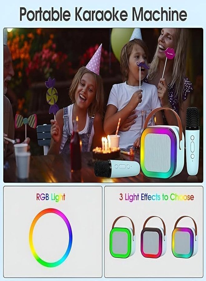 Magicwand® K12【USB-C-Charging Pink with 1 Mic】【Blue】 Kids Karaoke Microphone Wireless Bluetooth Speaker with RGB LED Lighting for Kids - Image 5